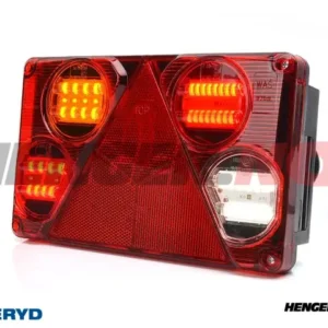 LED Baklys WAS Venstre 232x142x59 ryggelys, refleks, tåkelys 195cm kabel