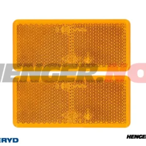 Rektangulær refleks 90x40mm gul selvheftende (2-pack)