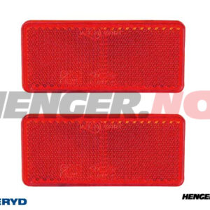 Rektangulær refleks 90x40 mm rød selvheftende (2-pack)