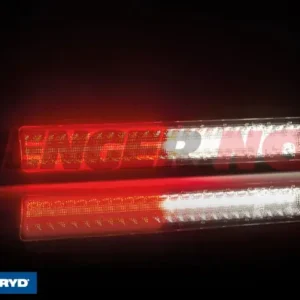 Universal LED Baklys klart glass Valeryd 2-funksjonelle 12/24 1m kabel,