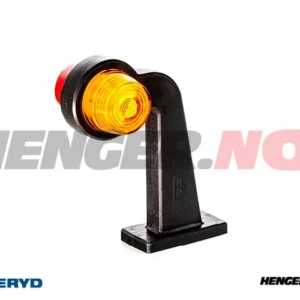 LED Breddemarkeringslykt Valeryd 195x167,5x91,6 rød/gul, 12-36V inkl. 0,3m kabel venstre