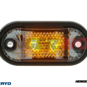 LED Sidemarkeringslys Valeryd Arctic Night gul 12-36V 0,15m kabel