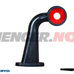 LED Sidemarkeringslykt WAS Venstre 180x157,6x49,5 rød/hvit 180mm kabel
