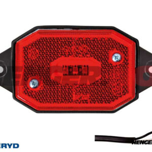 LED Posisjonslys Valeryd 96x42x33 rød med feste CC=86mm, 12-30V inkl. 450mm kabel