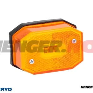 LED Sidemarkeringslykt 65x42x30mm gul 12-30V inkl. 450 mm kabel