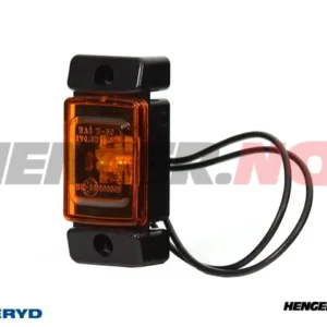LED Sidemarkeringslykt WAS Høyre/Venstre 72x32x23 gul 220mm kabel