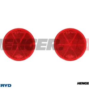 Rund refleks Ø60 mm rød selvheftende (2-pack)