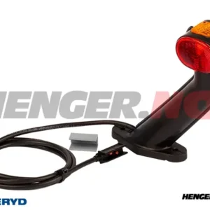 Breddemarkeringslykt Aspöck Superpoint II 168x170mm Venstre rød/hvit/gul 24V med P&R 1,25m kabel
