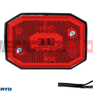 LED Posisjonslys Valeryd 65x42x30 rød 12-30V inkl. 450mm kabel