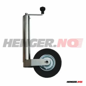 Støttehjul Ø60mm 400Kg 220x60mm hjul gummi/stål