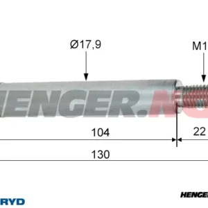 Lagerbolt M12 før håndbremsspak Knott