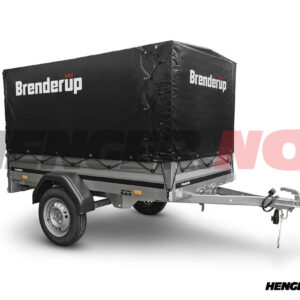 Høy presenning 94 cm for kapell Sort med logo, for Brenderup 1205
