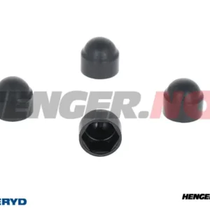 Mutterbeskyttelse 19mm M12 svart (4-pack)
