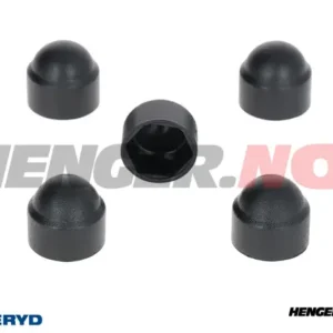 Mutterbeskyttelse 19mm M12 svart (5-pack)